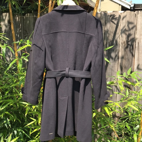 Saint James Pea coat silver buttons belted Navy - Picture 6 of 6